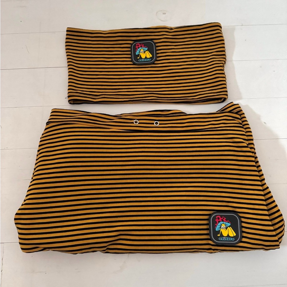 Striped Yellow and Black OMighty Tube Top and Skirt Set
